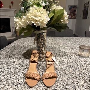 Express Tan Braided Sandals